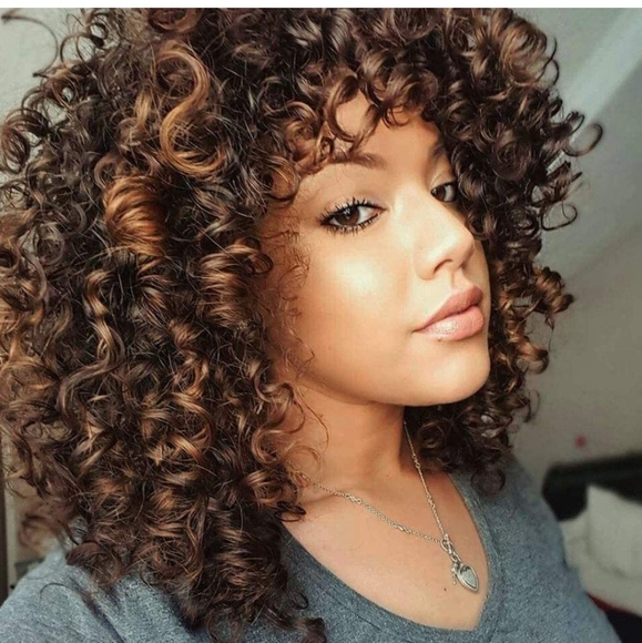 NEW 2 Tone Brown Synthetic Wig Shoulder Length main image 3